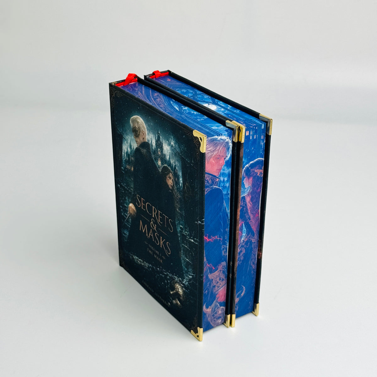 Secrets and Masks by A.T. Emerald – 2-Book Hardcover Set, Printed Edges